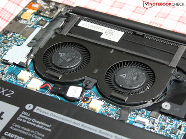 La configuration du XPS 13 2019 avec deux ventilateurs.