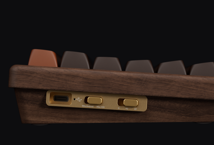 Panneau d'interrupteurs en aluminium Keychron K2 HE All Wood Special Edition. (Source de l'image : Keychron)