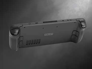 Panneau arrière LCD de la Steam Deck en cours d'affichage (Source de l'image : Valve avec modifications)