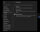 Capture d'écran des paramètres de ChatGPT, des plugins et des autorisations, avec les options « Toujours demander », « Autoriser les outils de lecture » et « Autoriser les outils à faible risque »