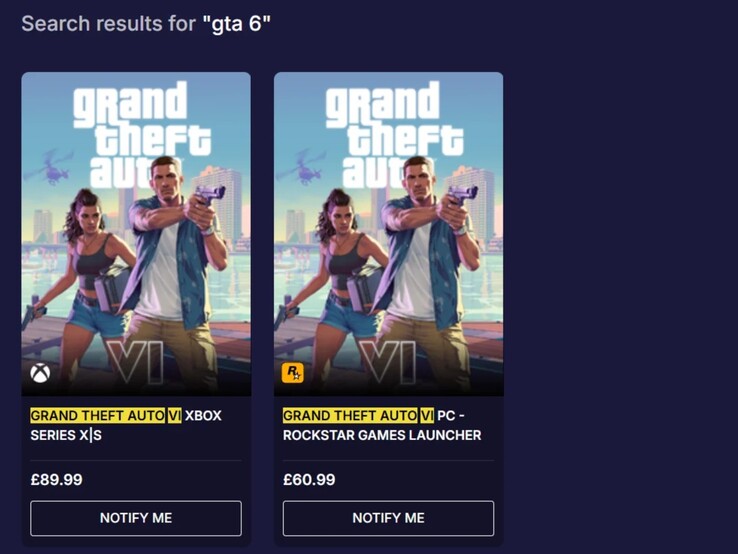 Prix européens présumés pour GTA 6 sur console et PC via la vitrine Loaded.