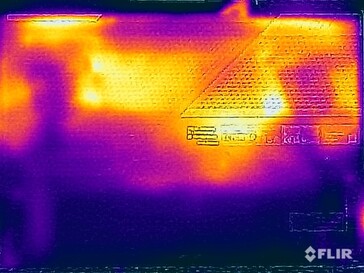 Températures de surface pendant le test de résistance (en bas)