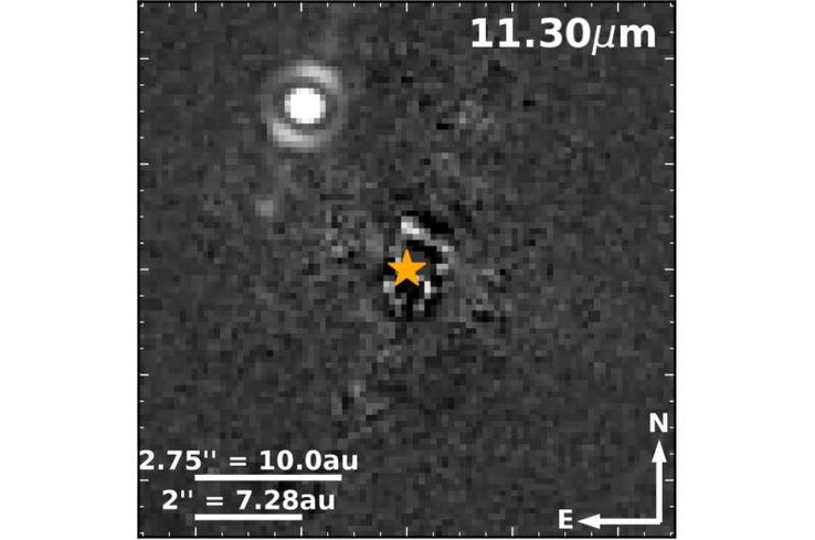 Image coronographique montrant Epsilon Indi Ab.