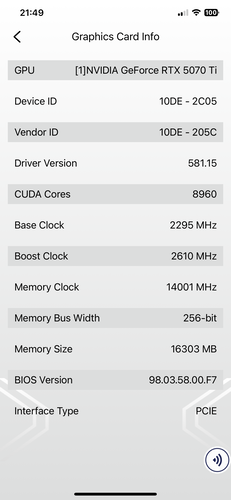 Informations sur le GPU