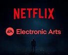 La bannière de Netflix avec le logo d'Electronic Arts est montrée (Source de l'image : Netflix, Electronic Arts avec modifications)