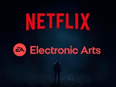 La bannière de Netflix avec le logo d'Electronic Arts est montrée (Source de l'image : Netflix, Electronic Arts avec modifications)