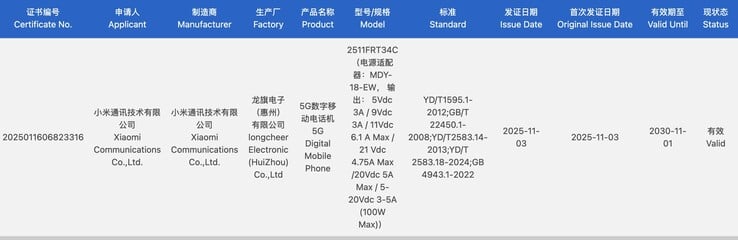 Le Redmi Turbo 5 reçoit la certification en Chine. (Source de l'image : 3C certification)