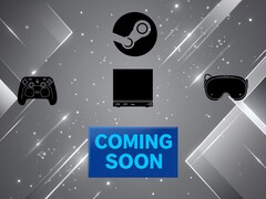 Steam Machine Steam Frame et bannière du contrôleur indiquant la date de sortie