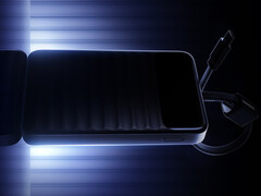 Le nouveau banc d'alimentation de 45 W se vend à environ 44 dollars en Chine. Ci-contre : une image teaser du chargeur portable.