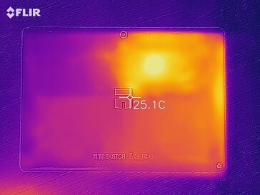 TrekStor Surftab B10 - Relevé thermique - À l'arrière.