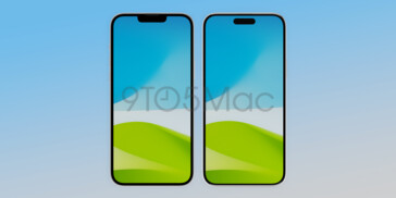 iPhone 14 Plus et iPhone 15 Plus côte à côte. (Image Source : 9to5Mac)