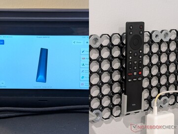 Télécommande TCL numérisée et support imprimé en 3D.