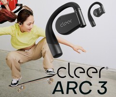 Cleer Audio dévoile les écouteurs sans fil ouverts ARC 3, dotés d'une commande d'inclinaison de la tête sans contact, d'un clip étanche, d'un son haute résolution, du Dolby Atmos et de l'AI ANC. (Source de l'image : Cleer)