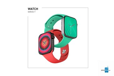 Apple Rendu conceptuel non officiel de la Watch Series 7. (Image source : PhoneArena)