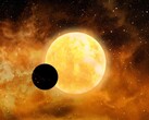 Illustration d'artiste montrant une étoile et une exoplanète.