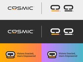 System76 présente le logo de son Cosmic Desktop dans différentes variations (Image : System76).