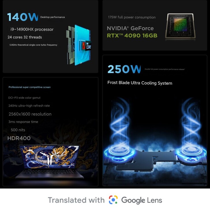 Spécifications mises en évidence (Source de l'image : Lenovo)