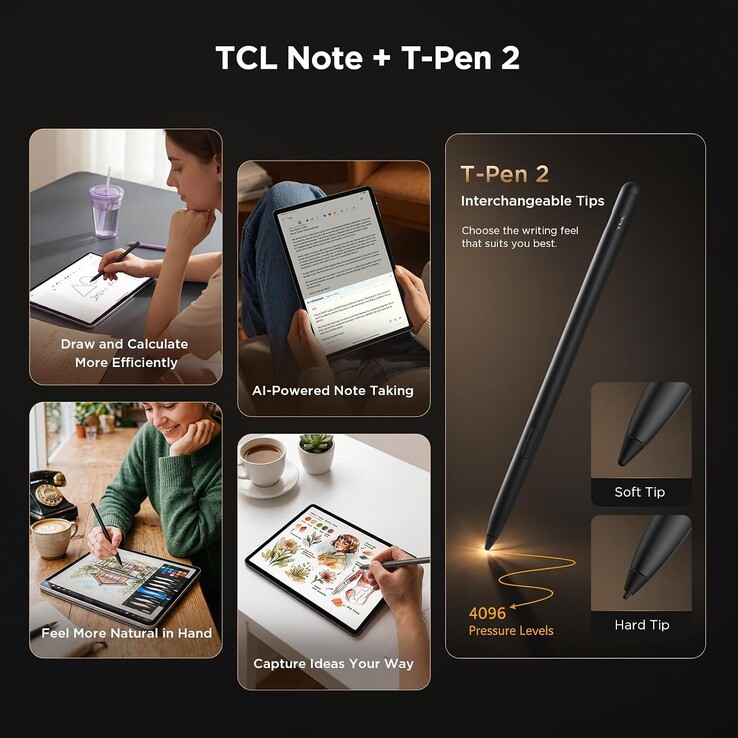 La Tab A1 Plus NxtPaper prend en charge l'utilisation d'un stylet