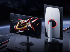 Le Mini LED Gaming Monitor G Pro 27Qi 2026 est doté d'une finition bicolore et d'un anneau lumineux sur sa face arrière. (Source de l'image : Xiaomi)