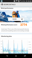 Score sous PCMark for Android.