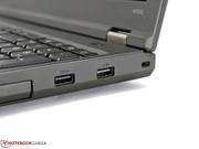 Lenovo a équipé chaque côté d'un port USB 3.0 et d'un port USB 2.0.