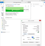 Débit 802.11ac en nous tenant à 4 mètres du routeur + 1 mur plein.