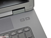 Des boutons sont dédiés aux modems de communication sans fil et au son.