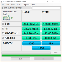 AS SSD - Pilote spécifique Samsung NVMe Express