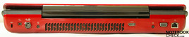 Back Side: Kensington Lock, Firewire, power supply, fan, HDMI, VGA-out, LAN