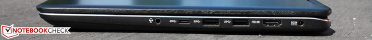 Prise écouteurs / microphones, USB 3.1 Gen 1 (Type-C), 2x USB 3.0, HDMI, entrée secteur