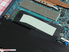 M.2-SSD 2280/M-Key – ici avec un pad thermique.