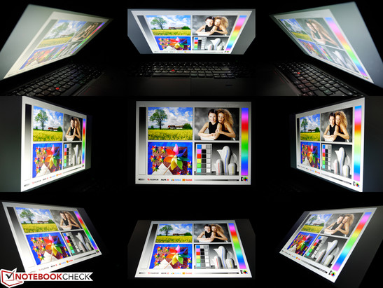 Angles de vision de la dalle IPS 3K du Lenovo ThinkPad W540.