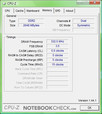 CPU-Z-Information of the Sony Vaio VGN-SZ71WN/C