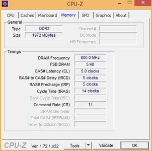 CPUZ memory information