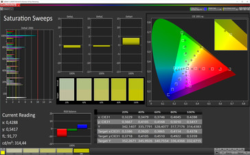 Saturation (Profile: Warm, cible : P3)