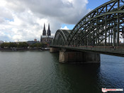 La cathédrale et le pont de Cologne