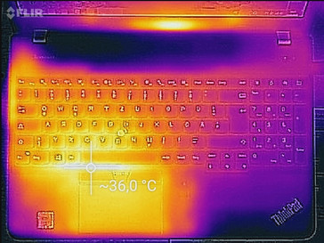 Temperature development upper side (load)