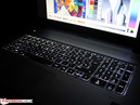 The keyboard has a short travel, is firm and it has a one-stage illumination.