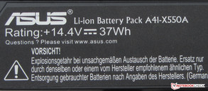 ... et a une capacité de 37 Wh.
