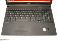 The Lifebook E554's input devices.