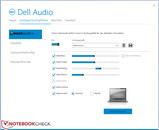 Le logiciel audio Dell permet de régler les haut-parleurs et le microphone.