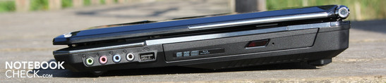 Right: 7.1 analogue audio including SPDIF, USB, Blu-Ray combo drive