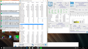 Prime95 Multi CPU après 3 minutes: 2.9 GHz et 70 °C.