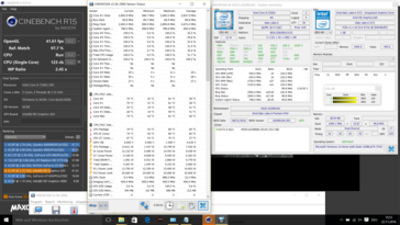 Cinebench R15 Multi-core @2.8 GHz (batterie).