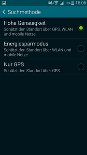 Outre le GPS, d'autres réseaux peuvent être utiliser pour vous localiser : activer le WLAN et le réseau sans-fil pour une meilleure précision.