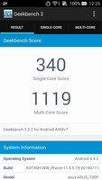 Le SoC quad-core est relativement véloce (ici, sous Geekbench 3)