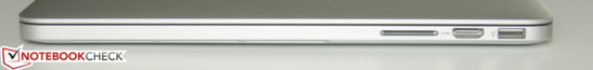 Lecteur de cartes SDXC, sortie HDMI, USB 3.0.