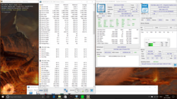 Stress test Prime95 + FurMark: SoC @1.1 GHz, GPU @700 MHz; 58 °C.