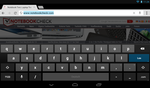 Le clavier virtuel du HP Slate 7 en mode paysage