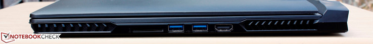 Right: SD reader, 2x USB 3.0, 1x HDMI